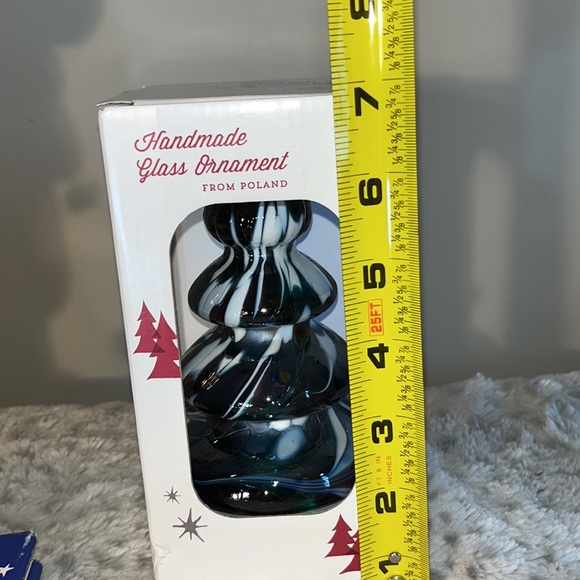 Handblown Polish Xmas Tree Ornament, Peanuts Joy of Christmas & Handmade Reindee - Picture 2 of 8